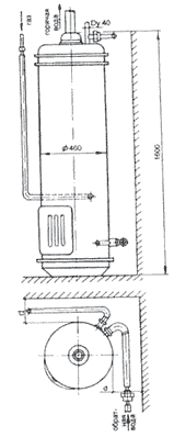 Установка водонагревателя АГВ-120